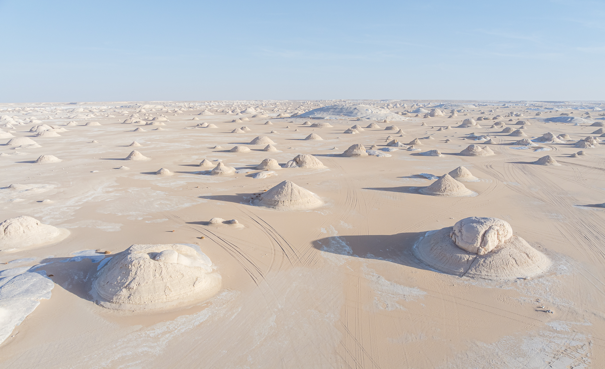 Aerial view of the Egypt white desert by Florian Huguenin